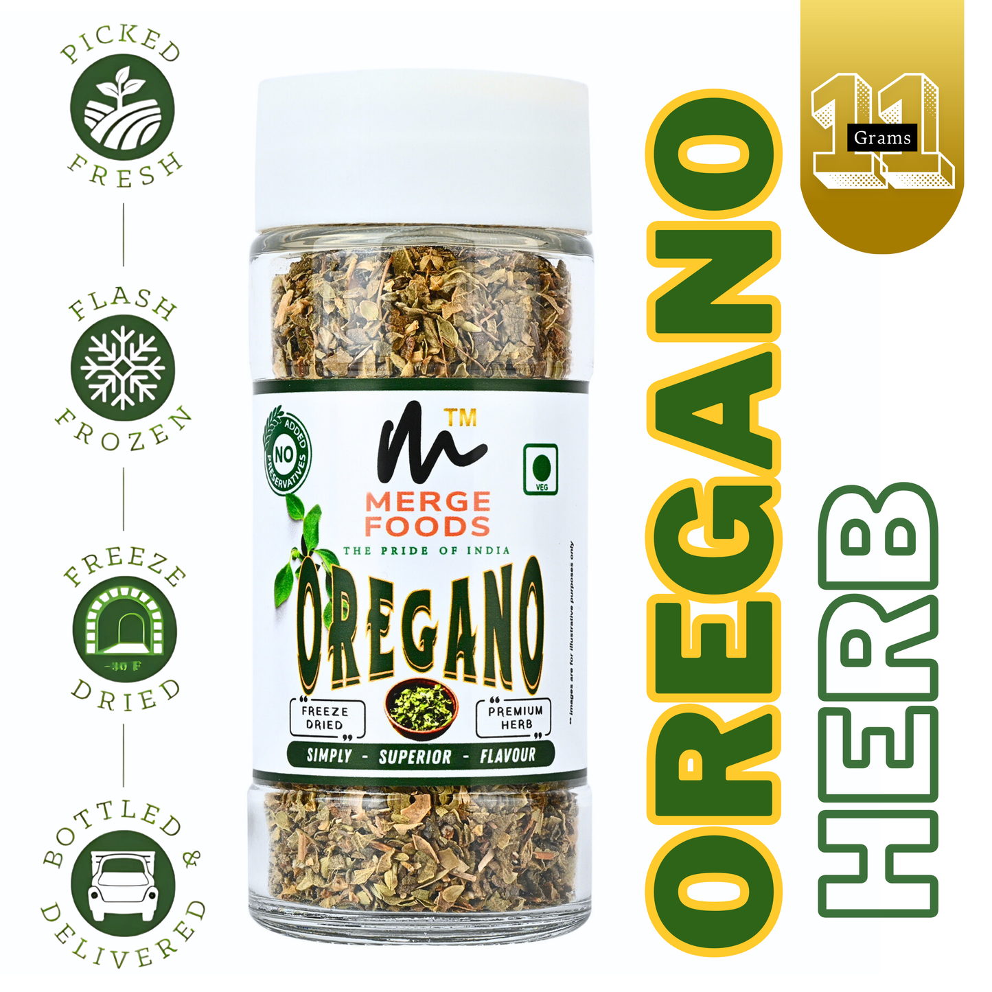 Oregano Freeze Dried | No Preservatives | Hand Picked