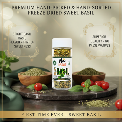 Freeze Dried Sweet Basil | Supreme Flavor | No Preservative | Feel the Freshness