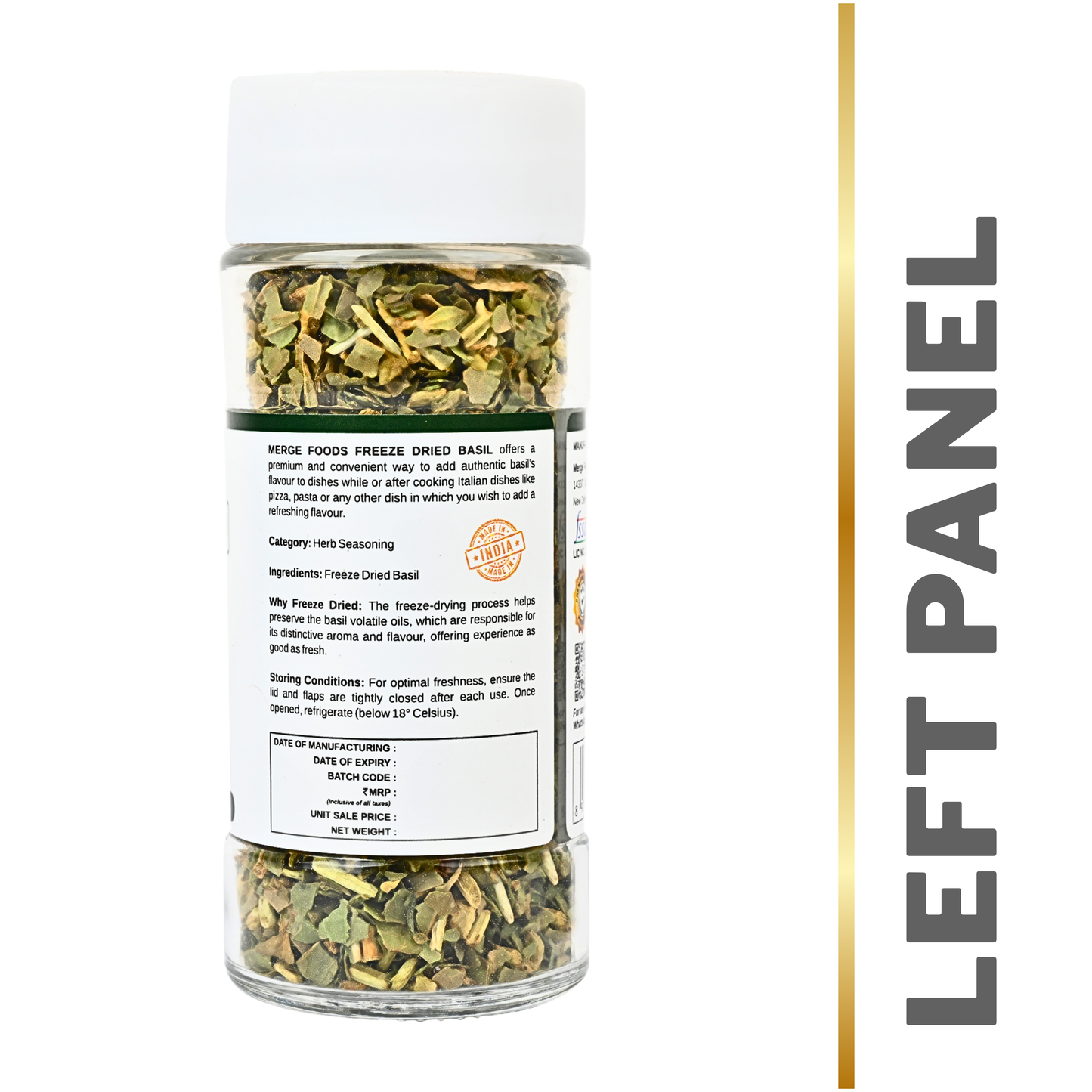 Freeze Dried Sweet Basil | Supreme Flavor | No Preservative | Feel the Freshness